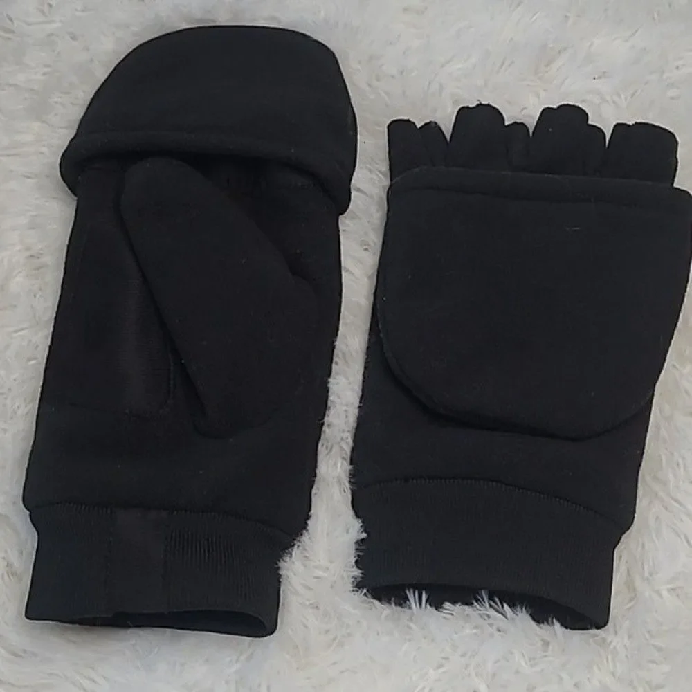 Gloves Comfort Stretch Pop Top Glove- Black medium finger mitten mens winter
